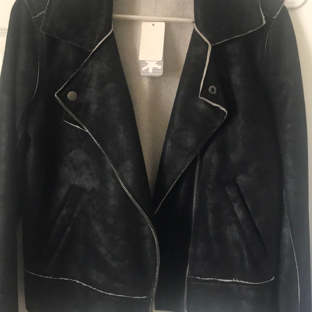 Splendid Bonded French Terry Biker Jacket